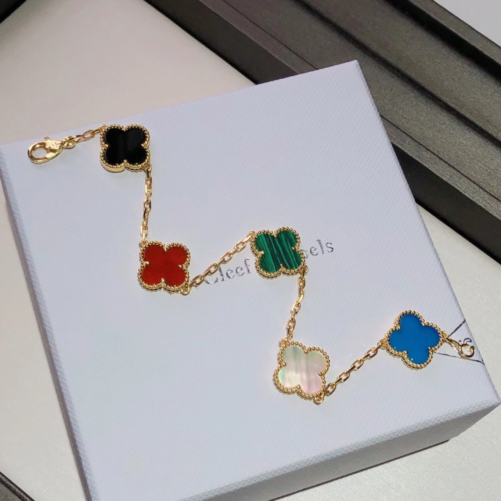 VCA 5 Colors Rainbow Vintage Alhambra Bracelet, 5 Motifs - Original Replica Club