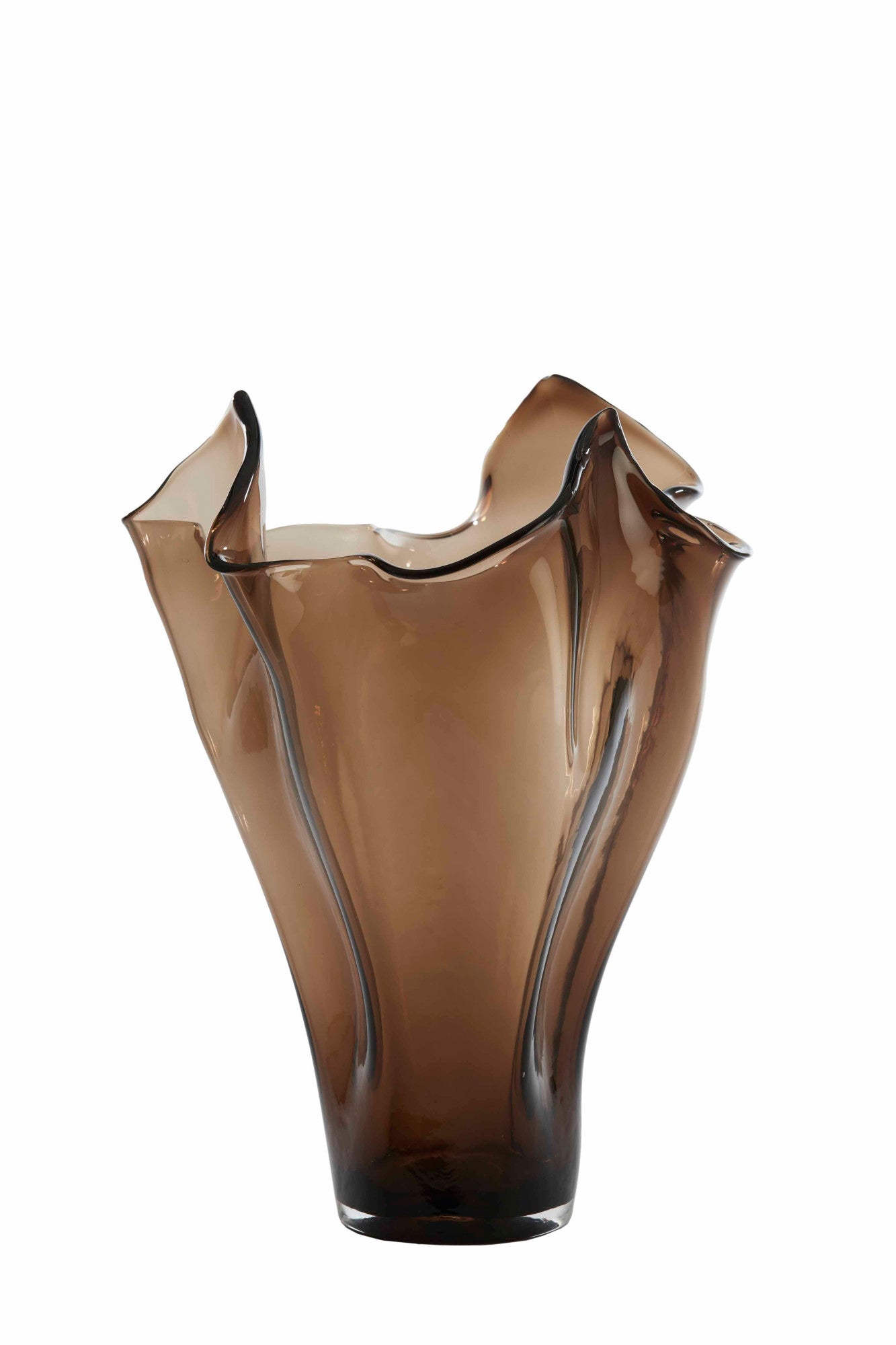 Light & Living glazen vaas AIORA in donkerbruin – Ø42x53 cm