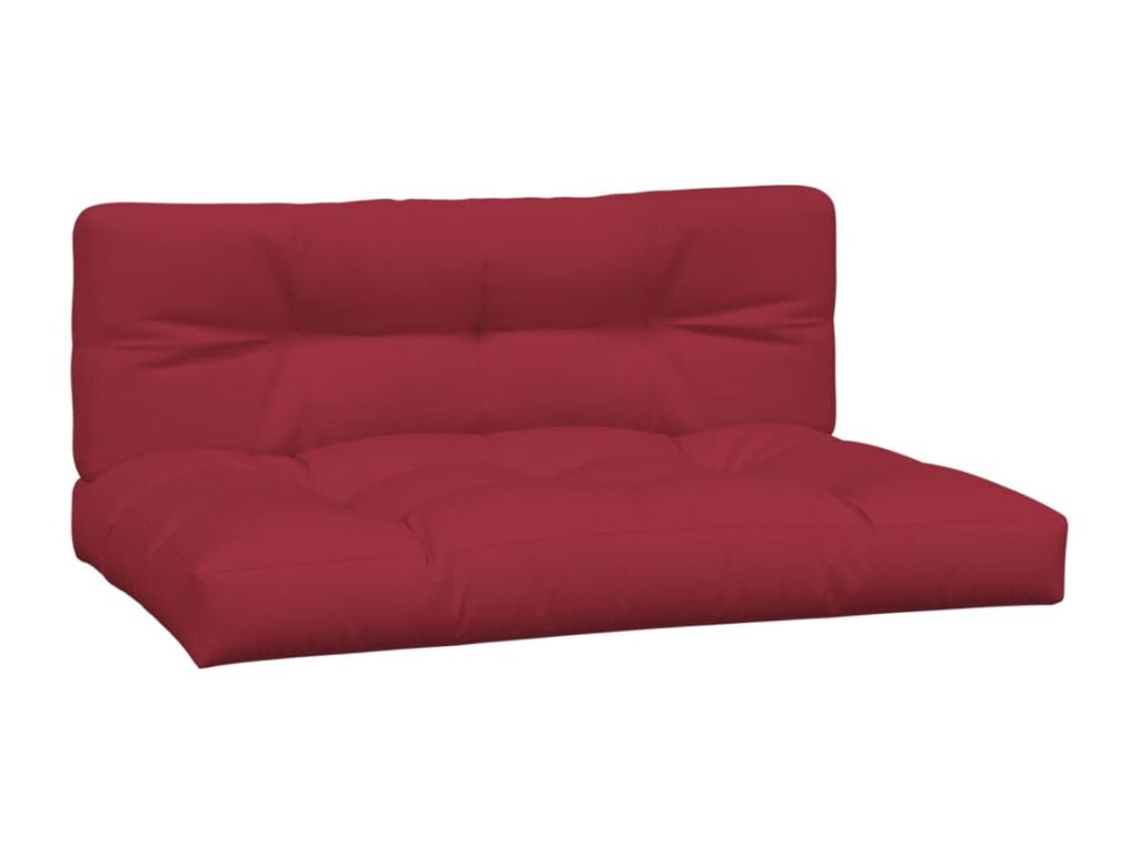 Cojines para palets 2 unidades tela rojo tinto