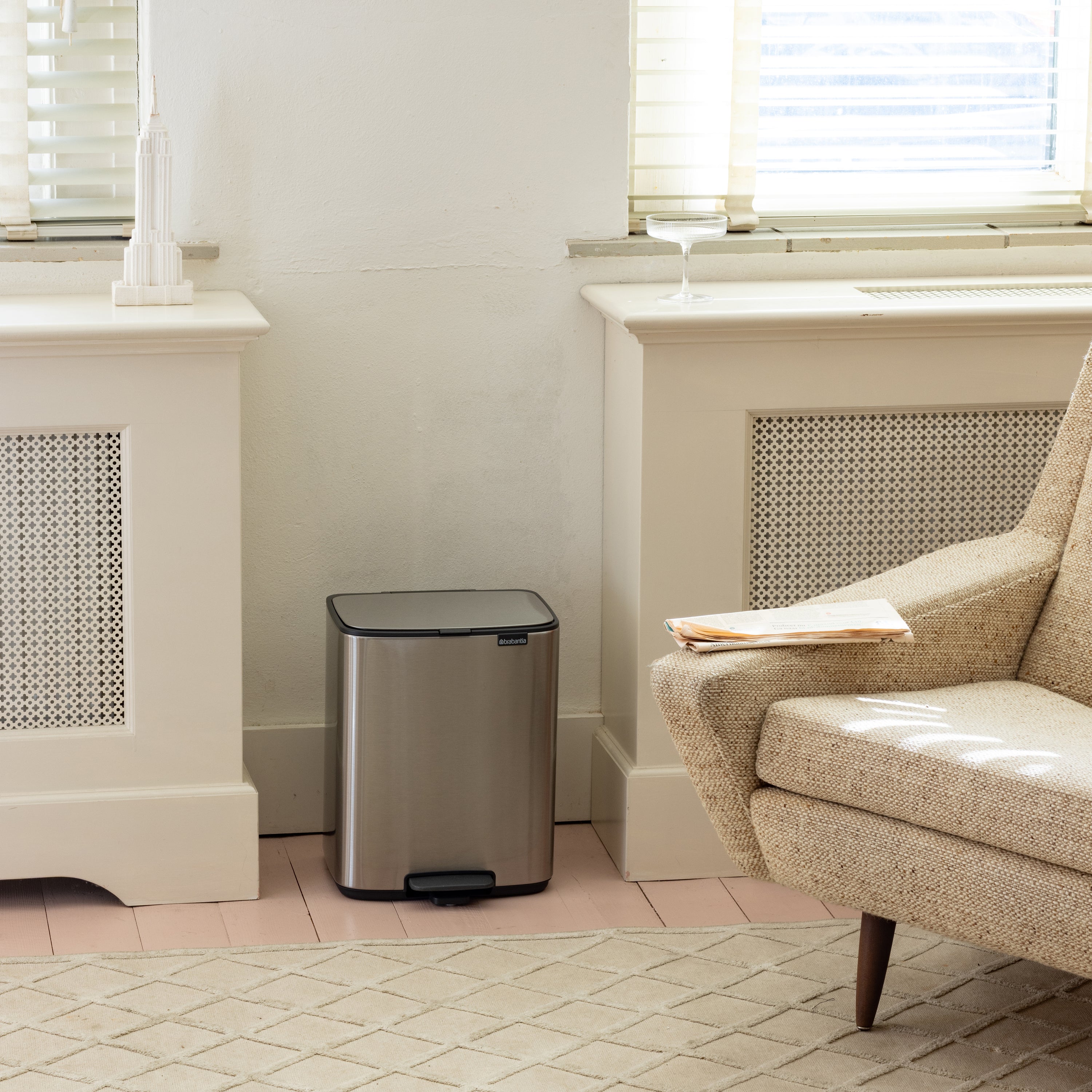 Brabantia Bo Pedaalemmer 12 L - Matt Steel