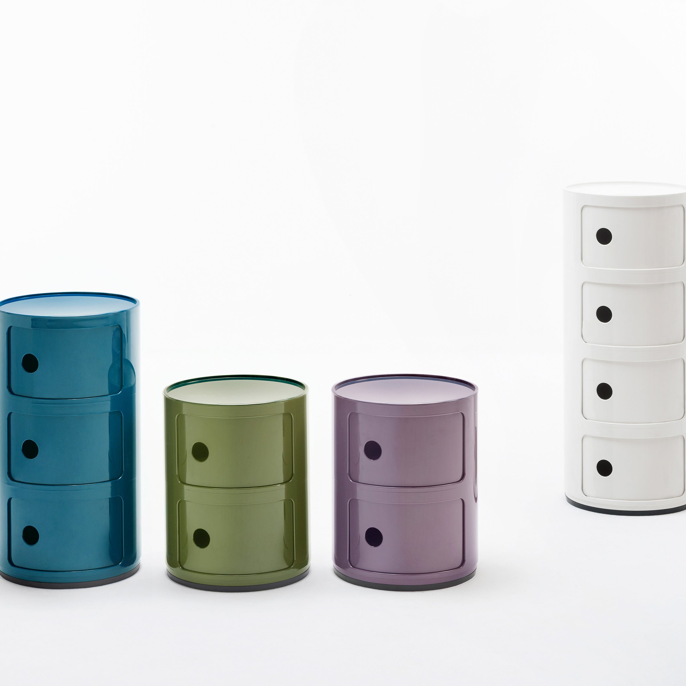 Kartell Componibili Kast Ø 32 cm - 2 Modules - Violet