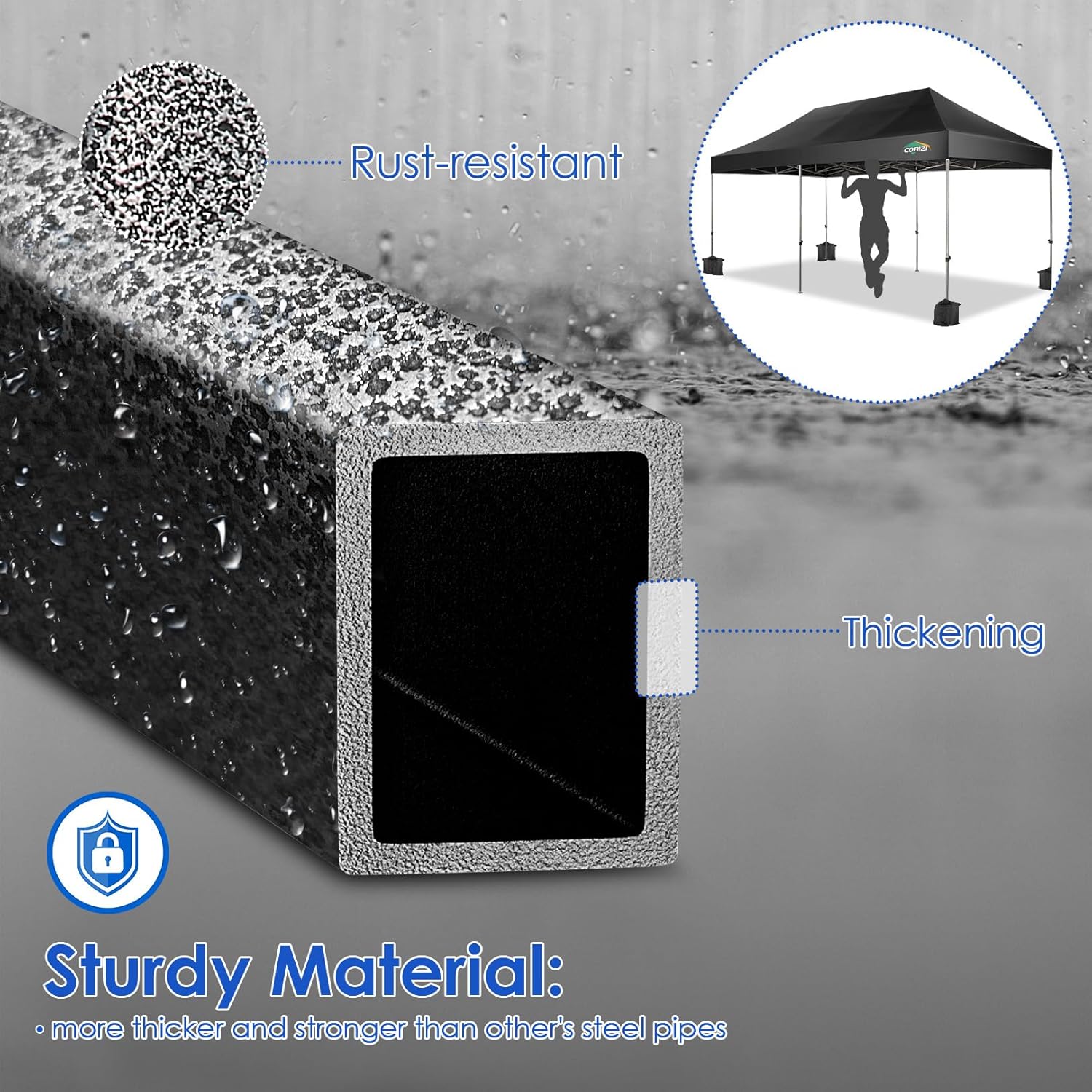 COBIZI 10x20 Heavy Duty Pop up Canopy Tent 6 sidewalls Commercial Canopy Wedding Party Tents