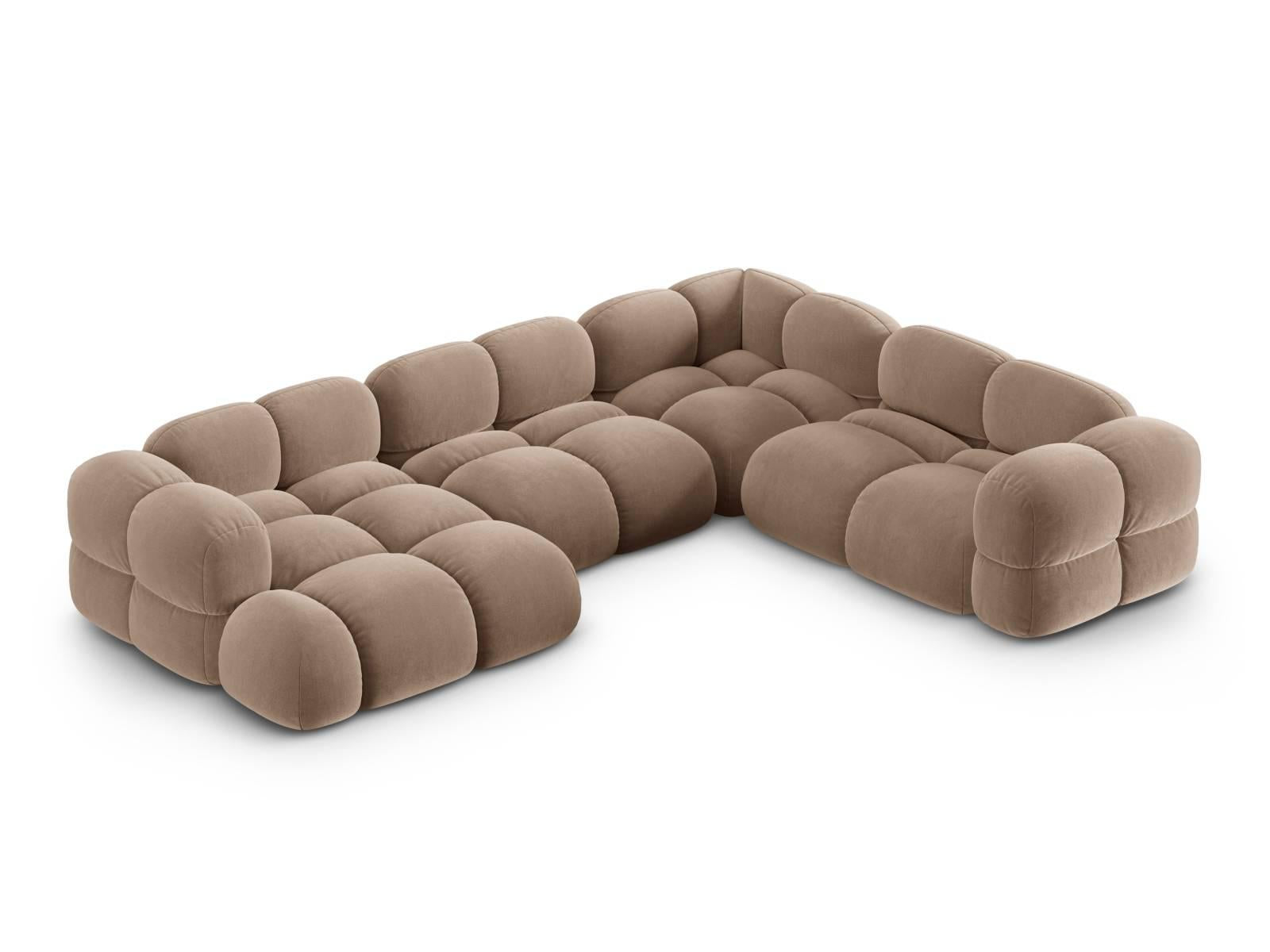 Cosmopolitan Design Loretto 3,5-zits Hoekbank Rechts - Velvet - Donker