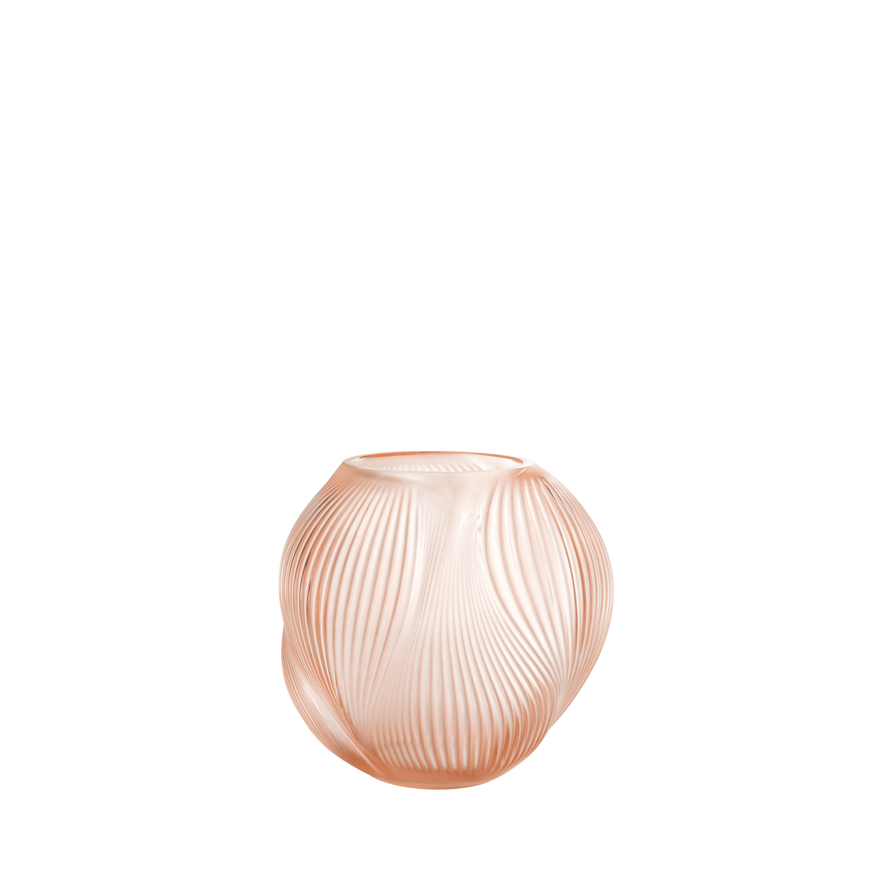 VASE ALIZÉ PETIT MODÈLE - CRISTAL INCOLORE PATINÉ CORAIL