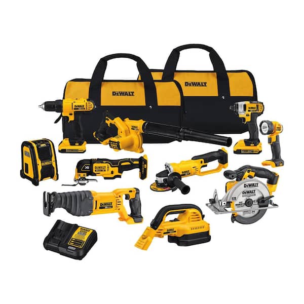 DEWALT 20V MAX Cordless 10 Tool Combo Kit With (2) 20V 2.0Ah Batteries, Charger And Bag - DCK1020D2 - Image 3 DEWALT 20V MAX Cordless 10 Tool Combo Kit With (2) 20V 2.0Ah Batteries, Charger And Bag - DCK1020D2 - Image 3
