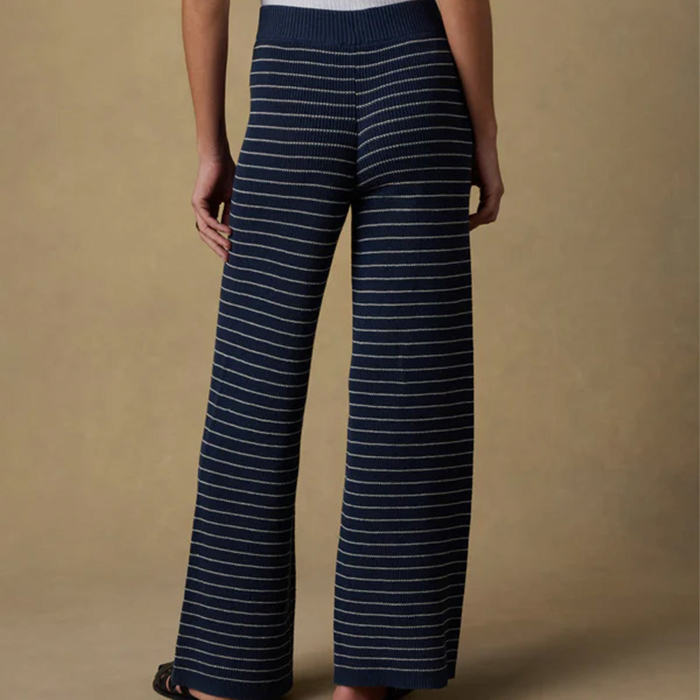Faherty - Pantalon Miramar en lin - Rayures Marine