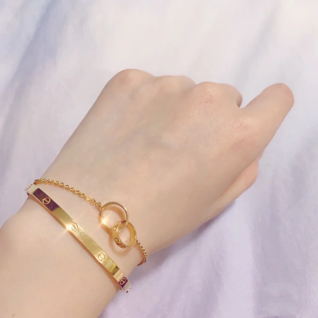 Cartier Double Circle Love Chain Bracelet - Original Replica Club