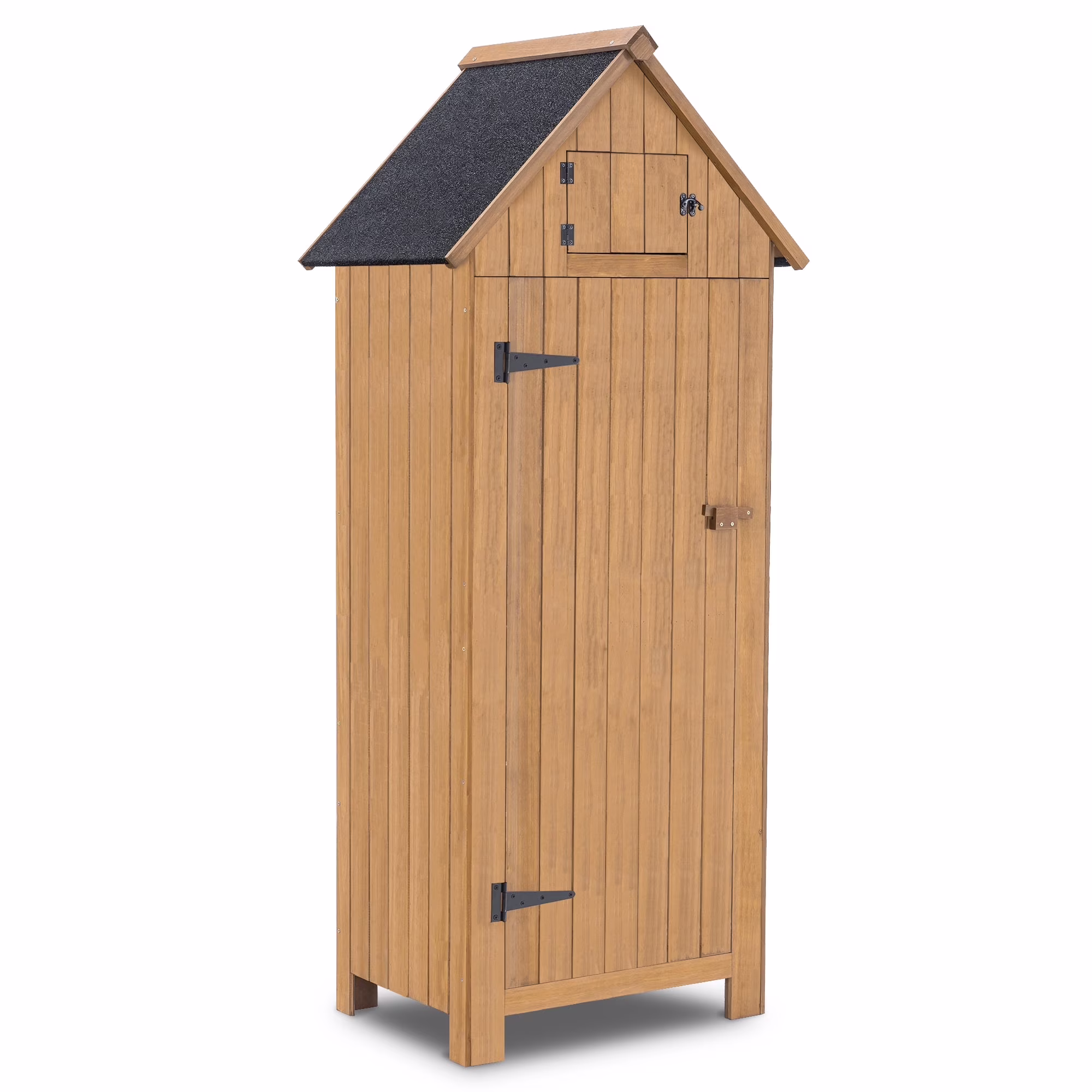 Mcombo Outdoor Storage Cabinet, Wood Garden Tool Shed (70" Tall) 0770EY - Image 3