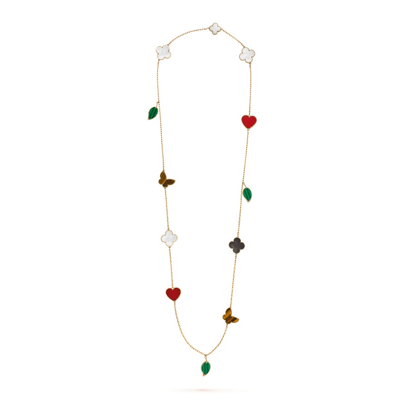 Replicate Lucky Alhambra long necklace, 12 motifs(1:1 replica) - Original Replica Club
