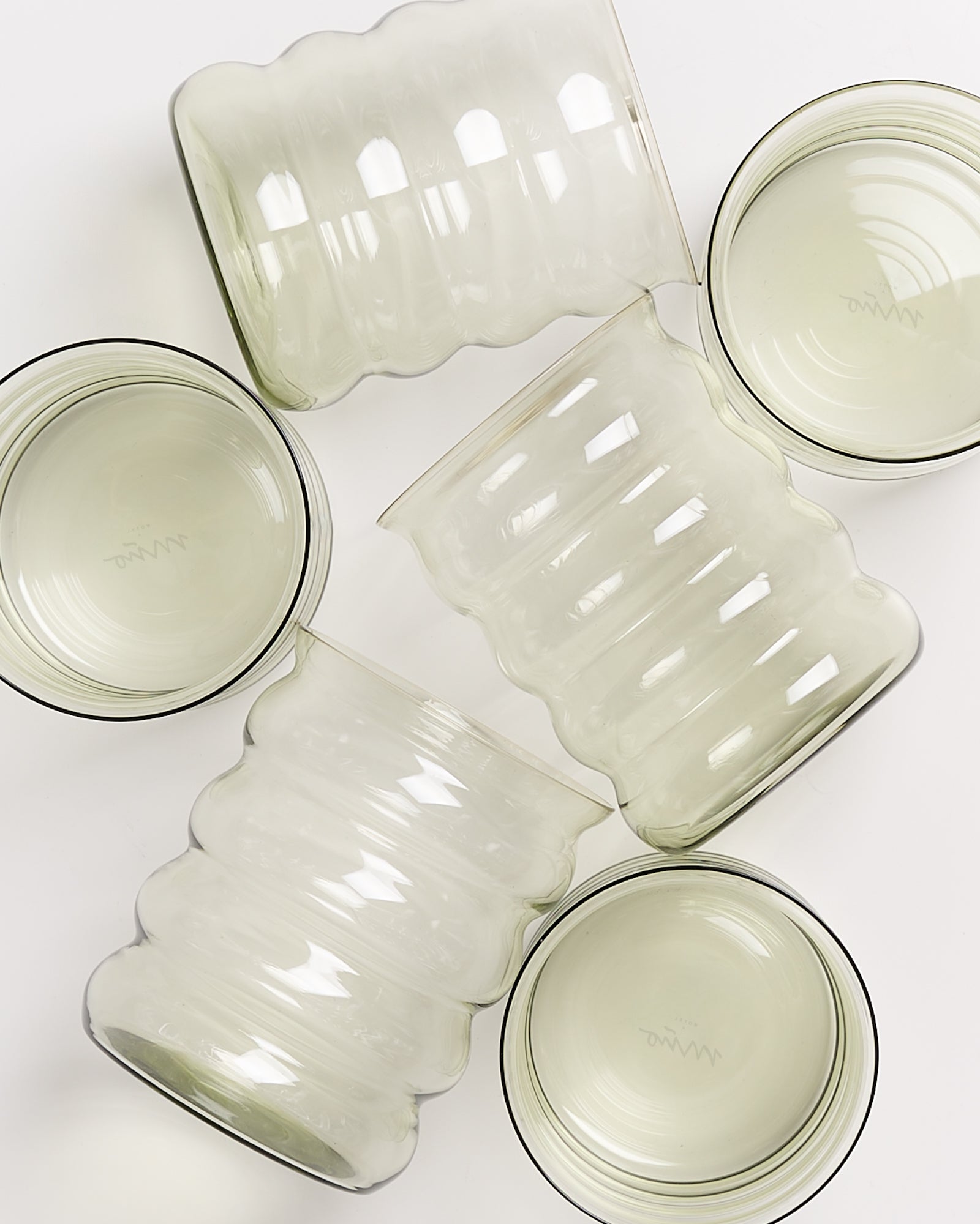Joia Glas groß bubble smaragd 6er-Set