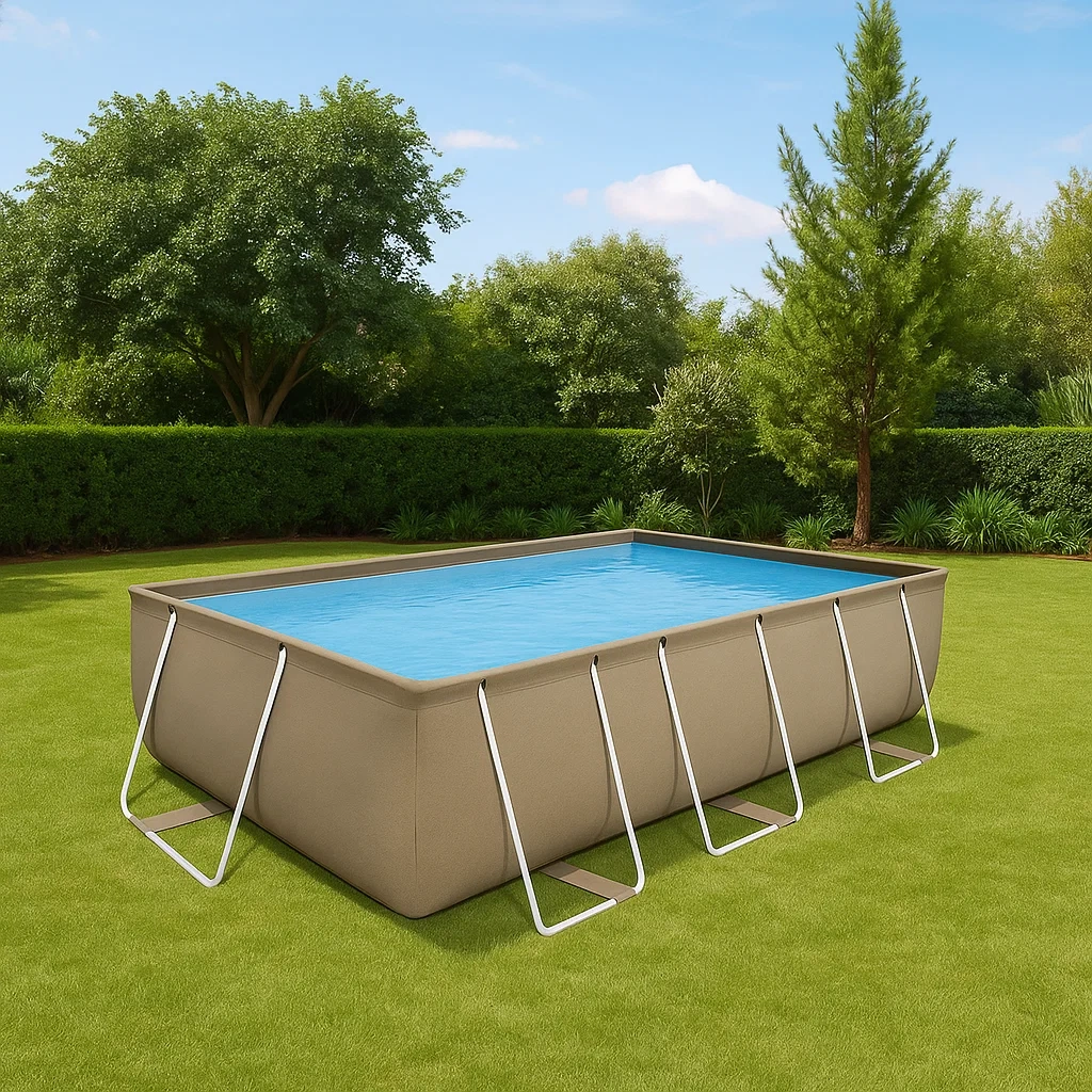 Piscina tubular,rectangular,7200 L,PVC y acero,beige,instalación sobre suelo,300x200x75 cm - zlJ3WU9IyL9E