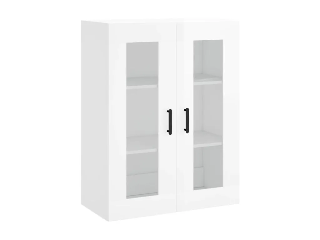 Armario de pared blanco brillante 69.5x34x90 cm MKDG53166