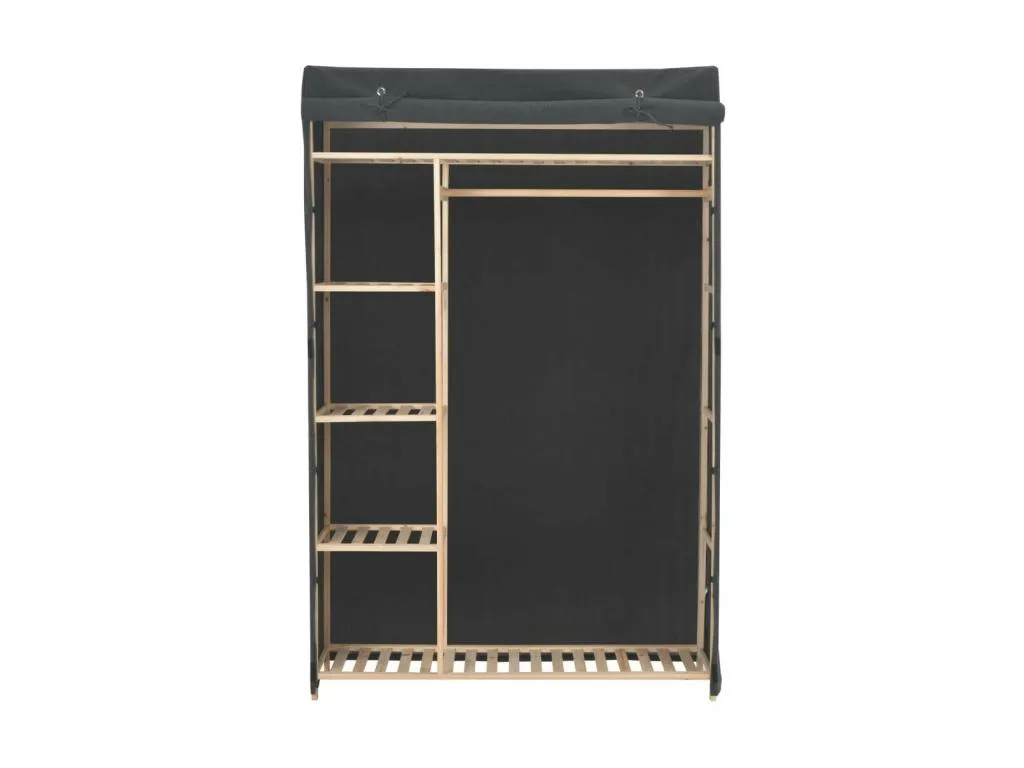 Armario de tela gris 110x40x170 cm 75420vwqu