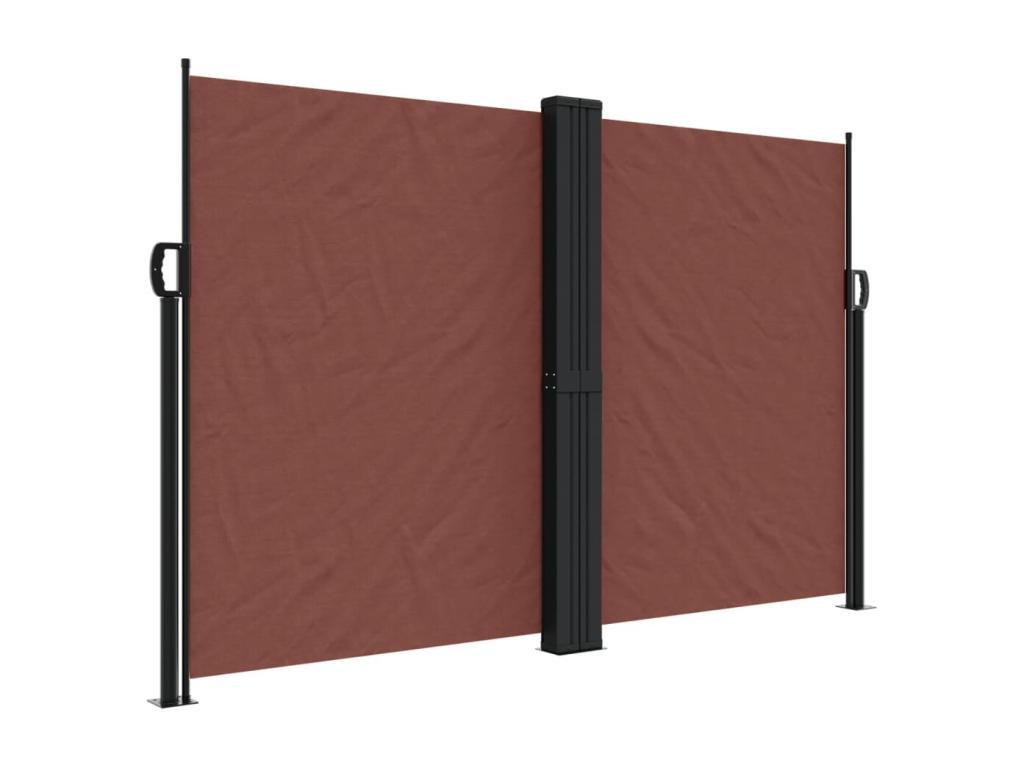 Toldo lateral retráctil marrón 160x1200 cm