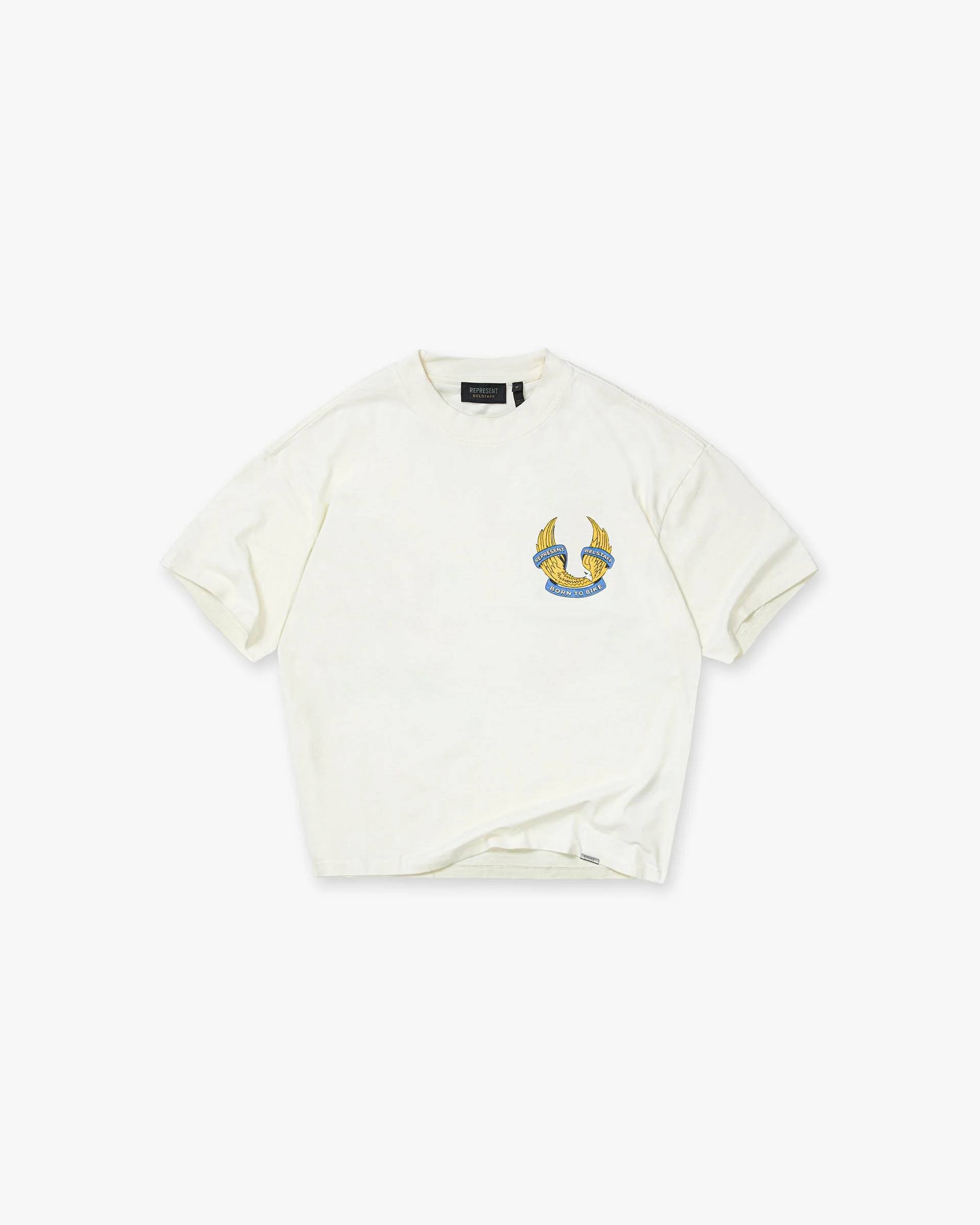 Represent X Belstaff Born To Bike T-Shirt - Flat White