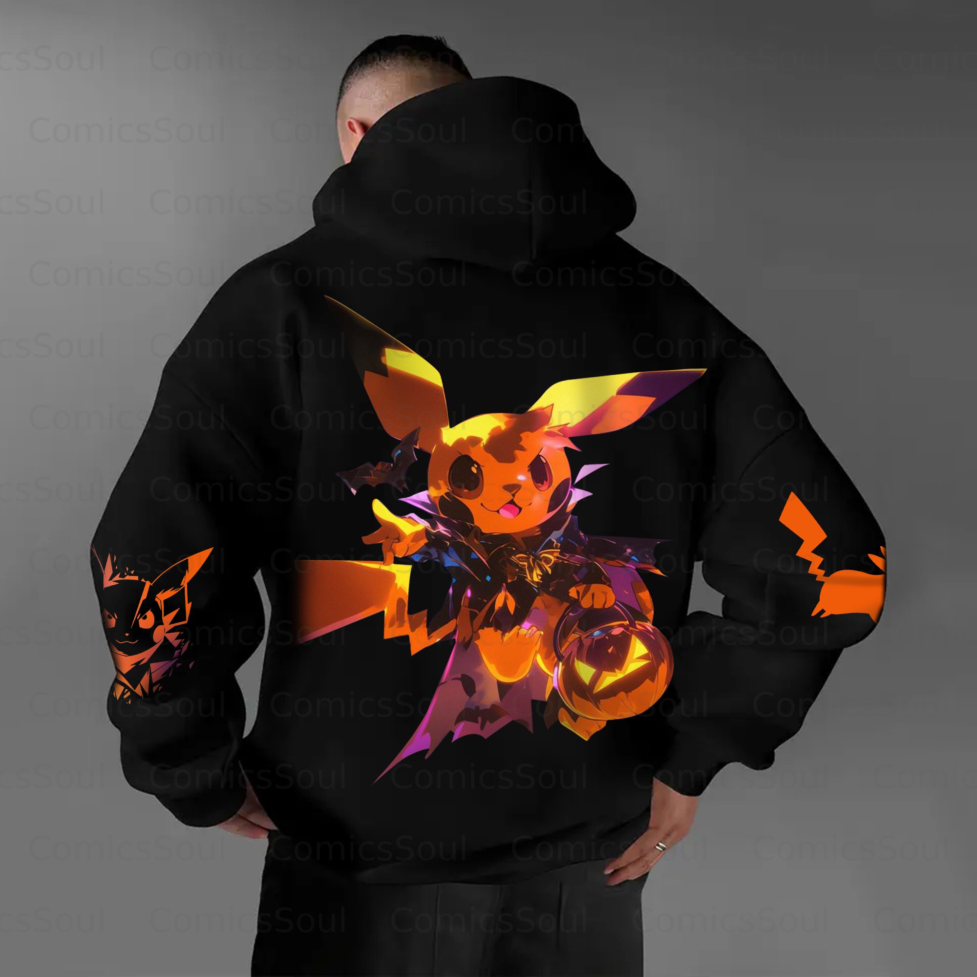 Unisex Halloween Anime Graphic Streetwear Vintage Hoodie