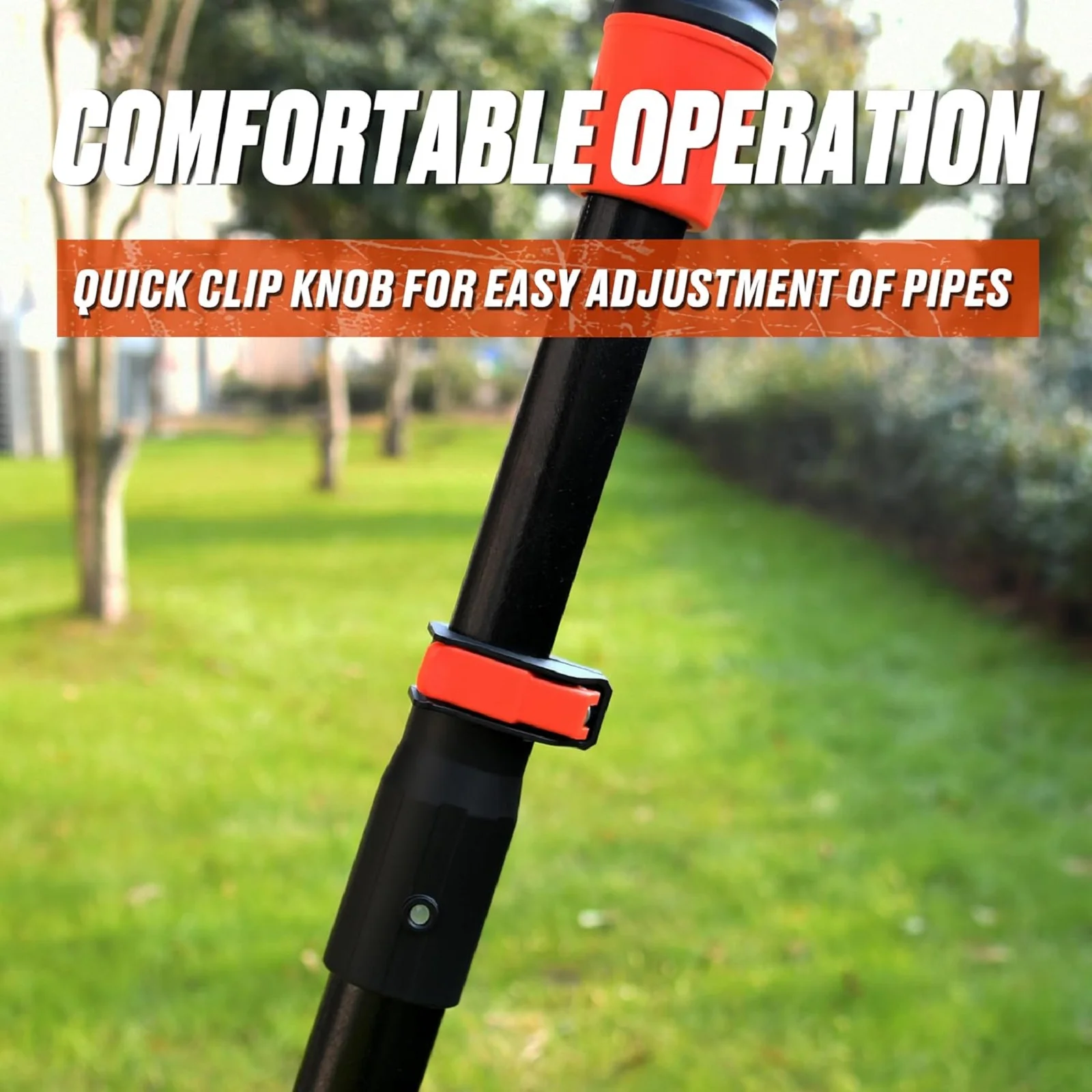 SENIX 20 Volt Max* Cordless Pole Hedge Trimmer 18-Inch Cutting / 21-inch Blade Length with Adjustable Head & Telescoping Shaft, Battery & Charger included, HTPX2-M - Image 2