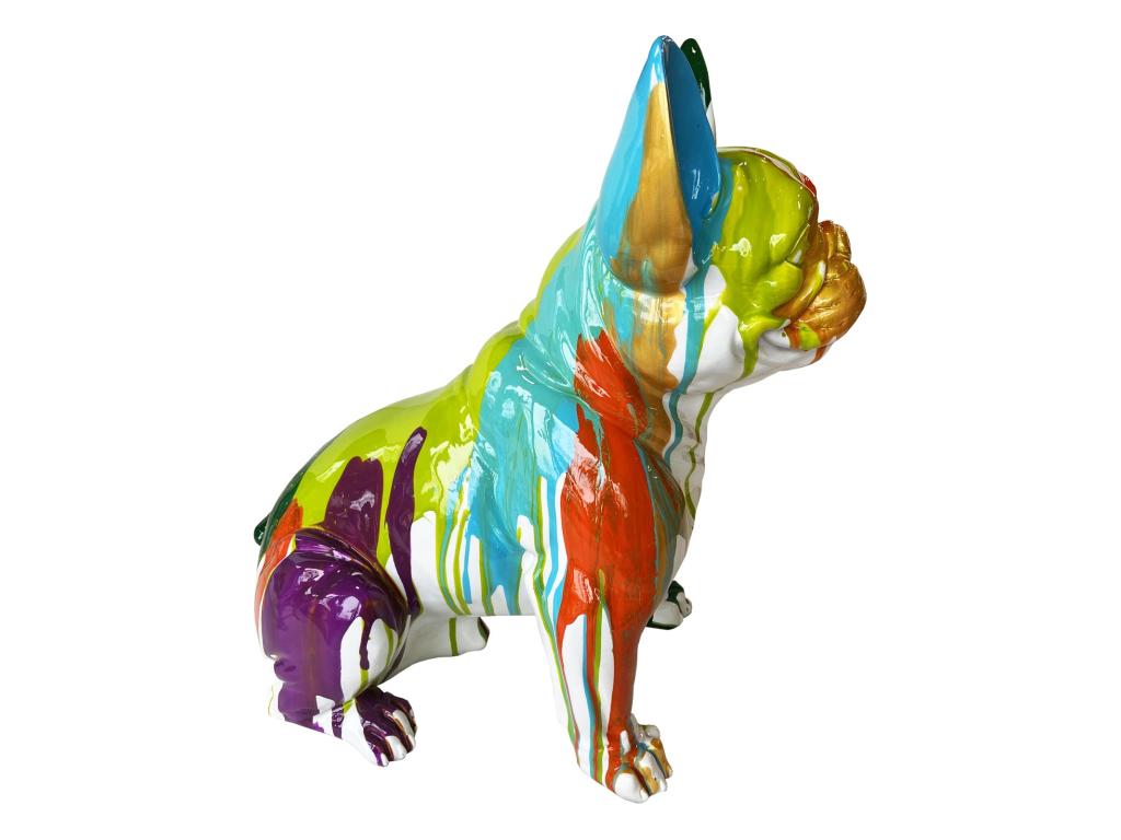 Figura Boston Terrier Sentado Laocacasas Nina 40x29x45 cm Multicolor