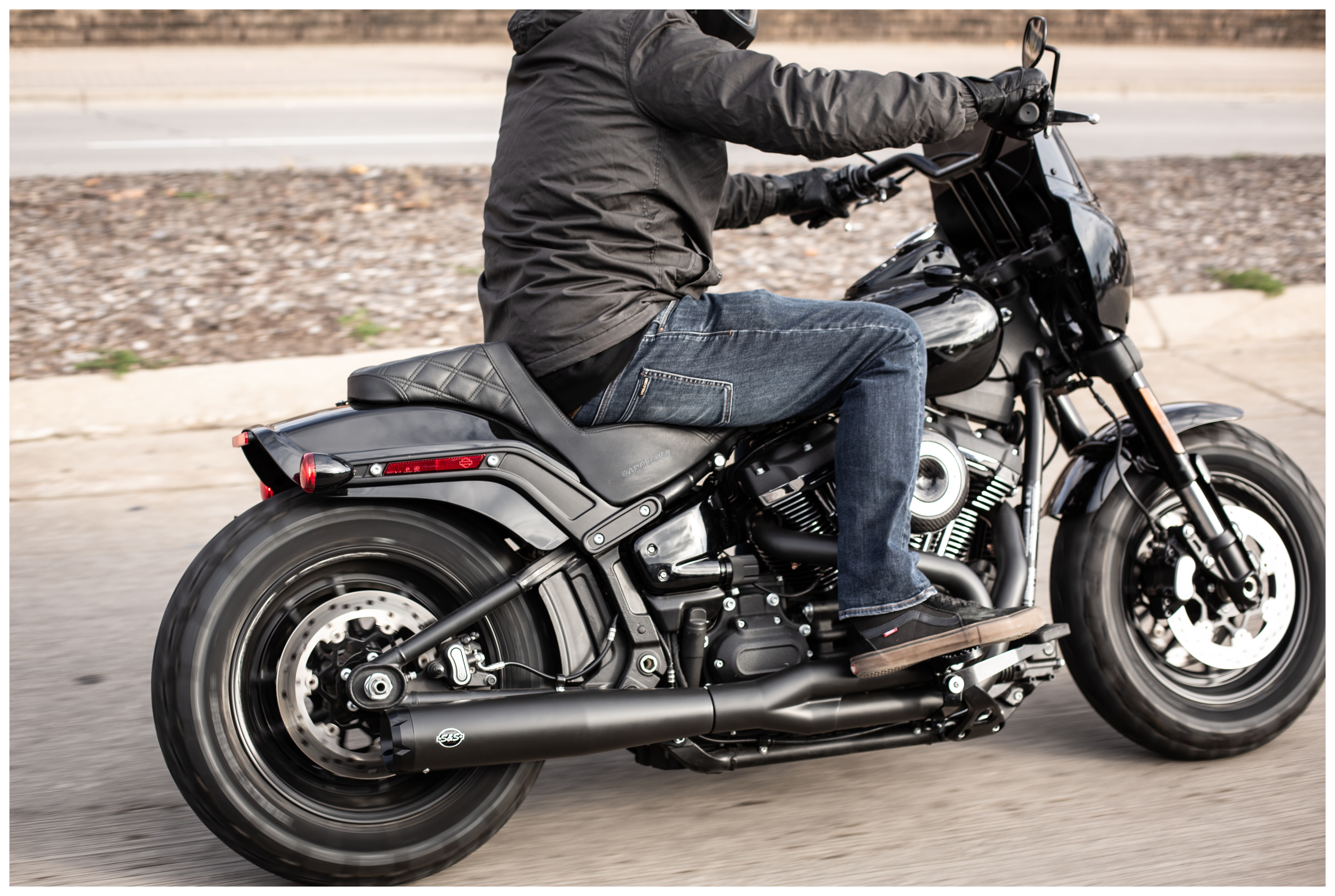 SportsBikeShop S&S Cycle SuperStreet 2-Into-1 Exhaust For Harley