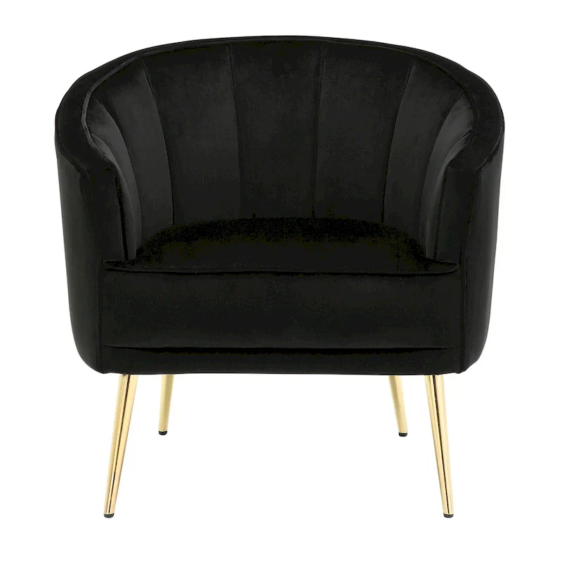 Randolf Velvet Accent Chair in Silver Orchid