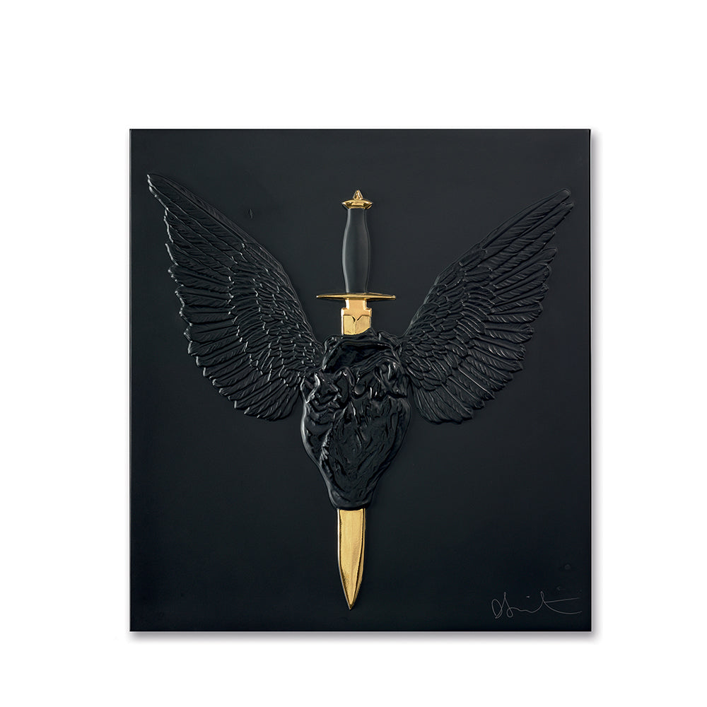 ETERNAL PRAYER DAMIEN HIRST & LALIQUE 2017 - CRISTAL NOIR, TAMPONNÉ OR
