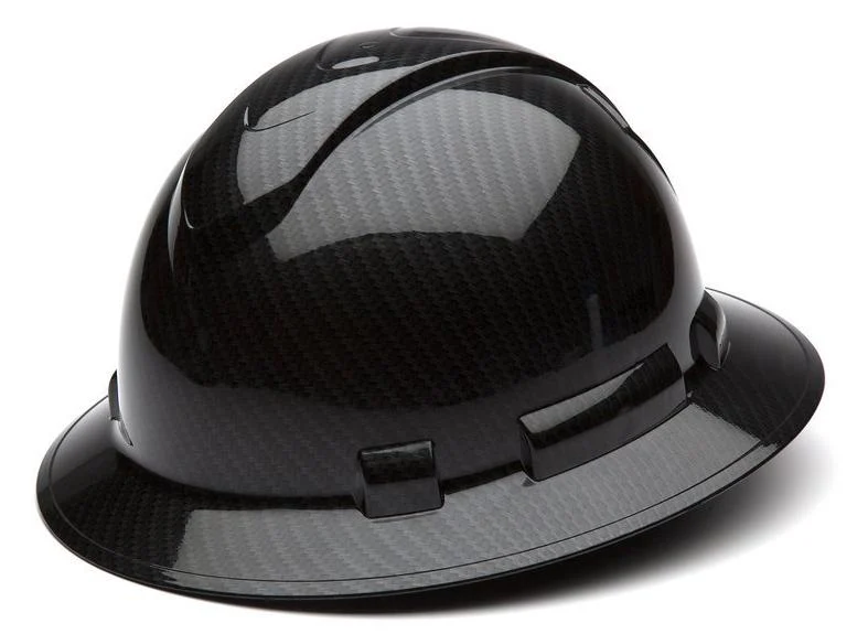 Pyramex Glossy Graphite Full Brim Hard Hat - KTF Painting Interior Exterior