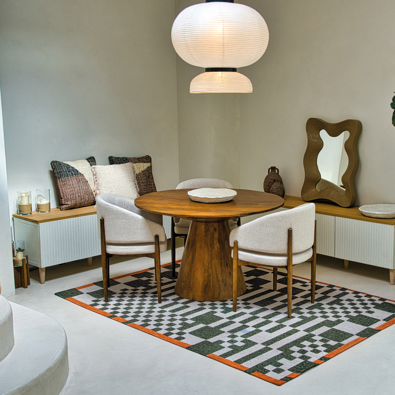 Louis de Poortere Craft Chess Vloerkleed 200 x 280 cm - Deep Green