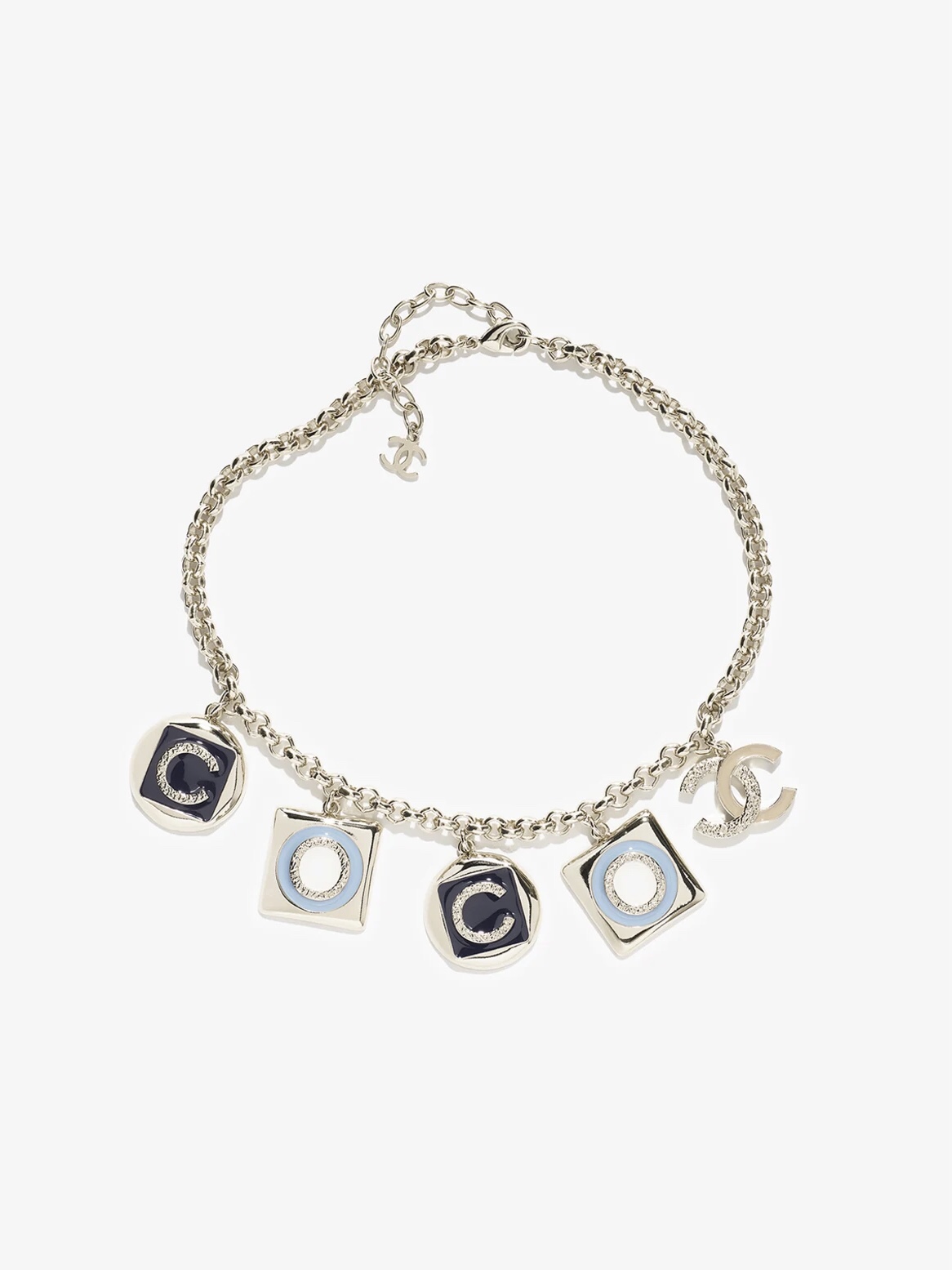 Chanel Coco Geometric Enamel 5 Charms Necklace - Original Replica Club
