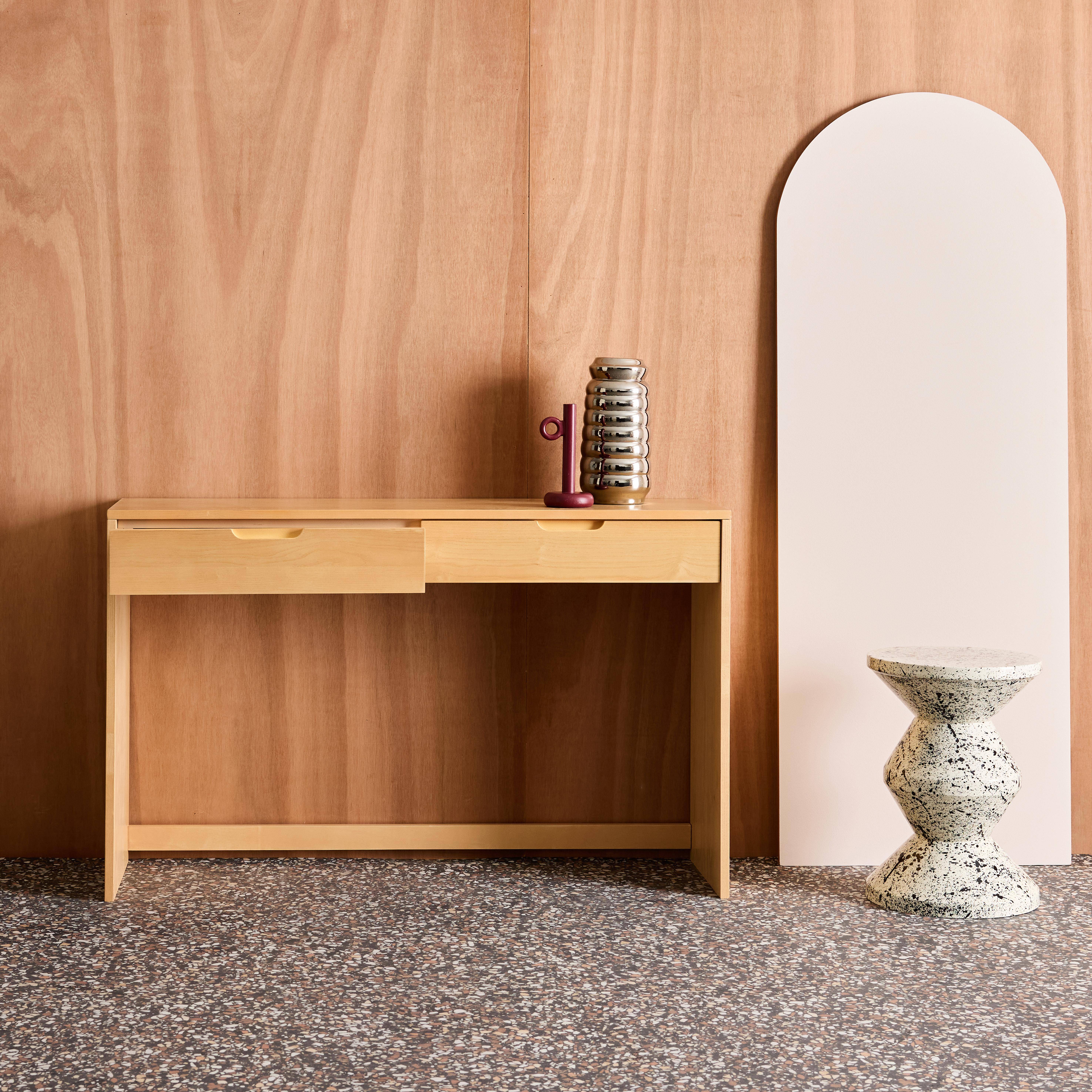 Tania - Consola de madera con 2 cajones, 120cm