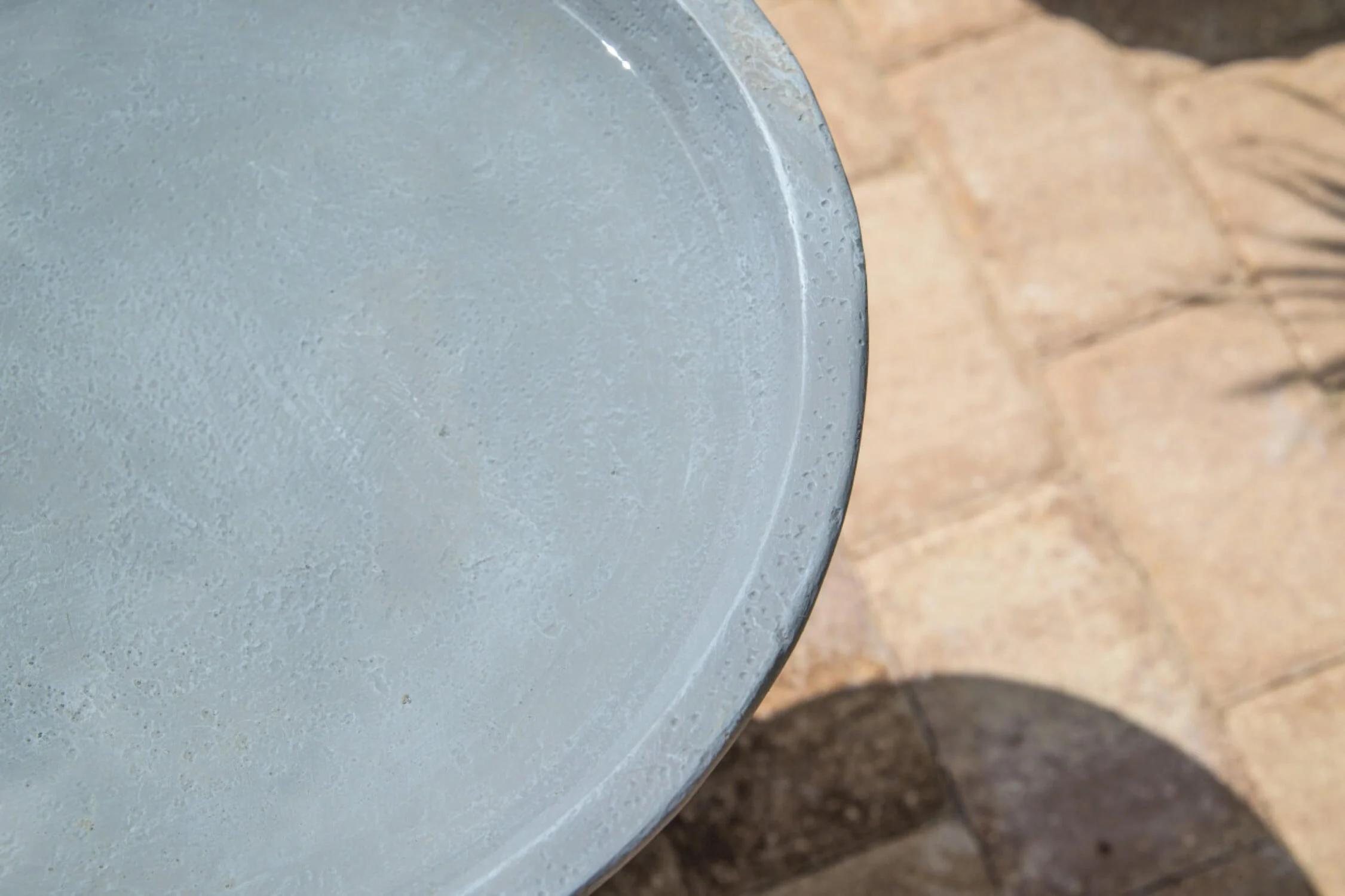 Pedestal Outdoor Bird Bath with Gray Finish - Image 7