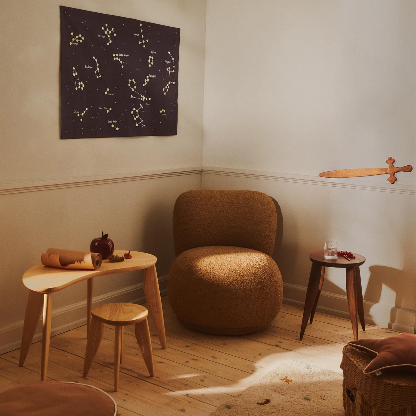 Ferm Living Constellation Wandkleed - Dark Blue