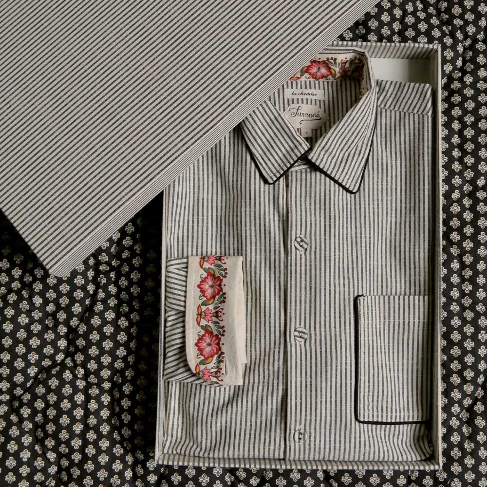 Suranné - Chemise - Noir Rayures