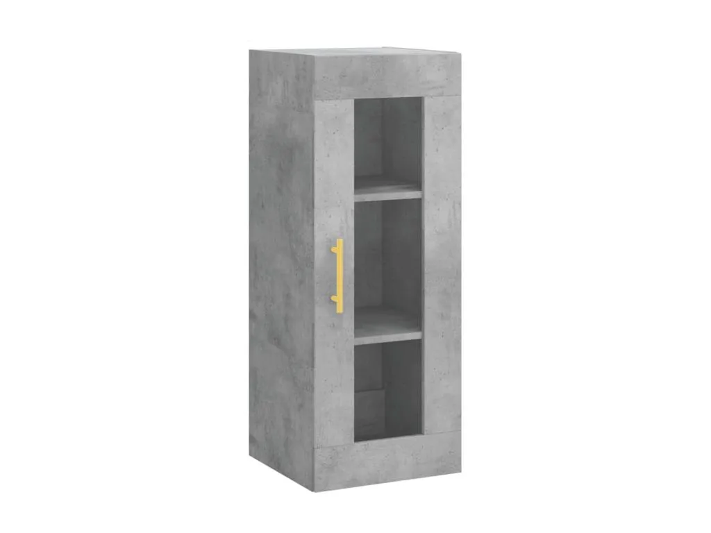 Armario de pared gris hormigón 34.5x34x90 cm XZYT92302