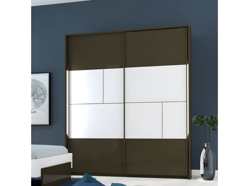 Armario de 2 puertas correderas L180 x H215 cm - Mobtrendy 04992kvmt
