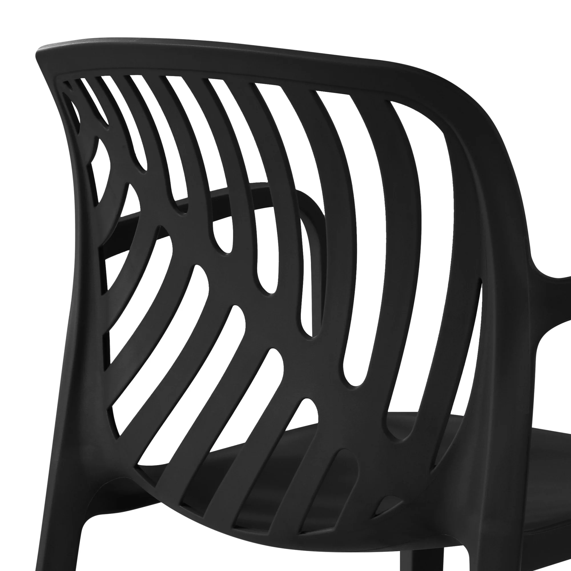 WestinTrends Playa 3-Piece Outdoor Resin Patio Bistro Table Set with Stackable Patio Dining Side Chairs For 2, Black - Image 15