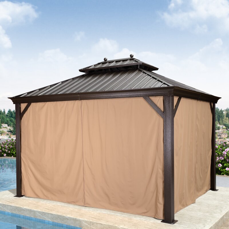 12 Ft. W x 10 FT. D Aluminum Patio Gazebo