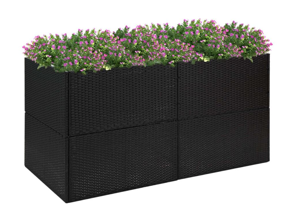 Decoratodo negro 157x80x80 cm resina mimbre
