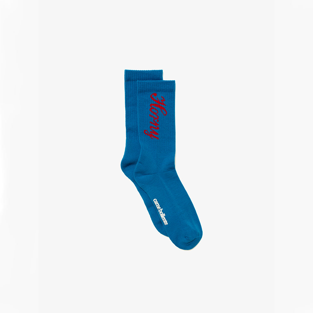 Carne Bollente - Chaussettes Running On Horny - Bleu