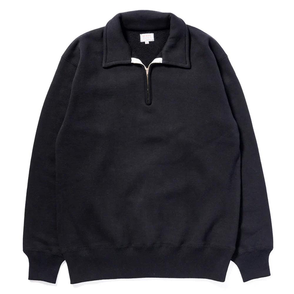 The real McCoys - Sweat Loopwheel Zip - Noir