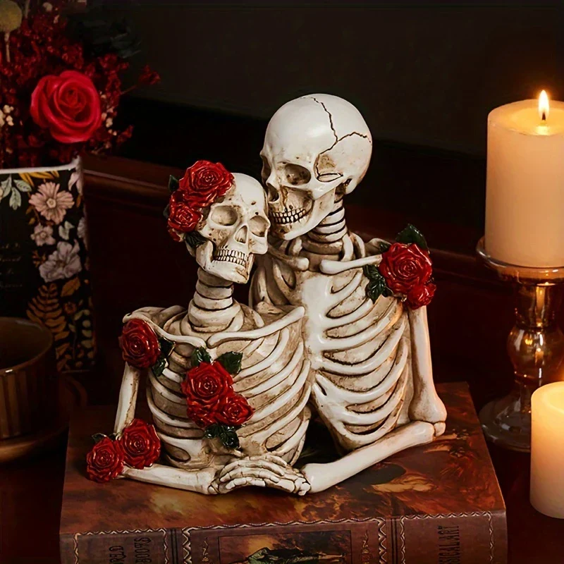 SkullMates™ - Vintage Elegant Gothic Skeleton Couple Figurine - Image 5 SkullMates™ - Vintage Elegant Gothic Skeleton Couple Figurine - Image 5