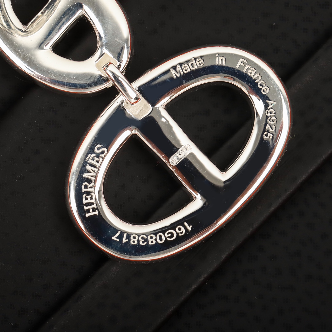 Hermes Pig Nose Dangle Earrings in Silver - Original Replica Club