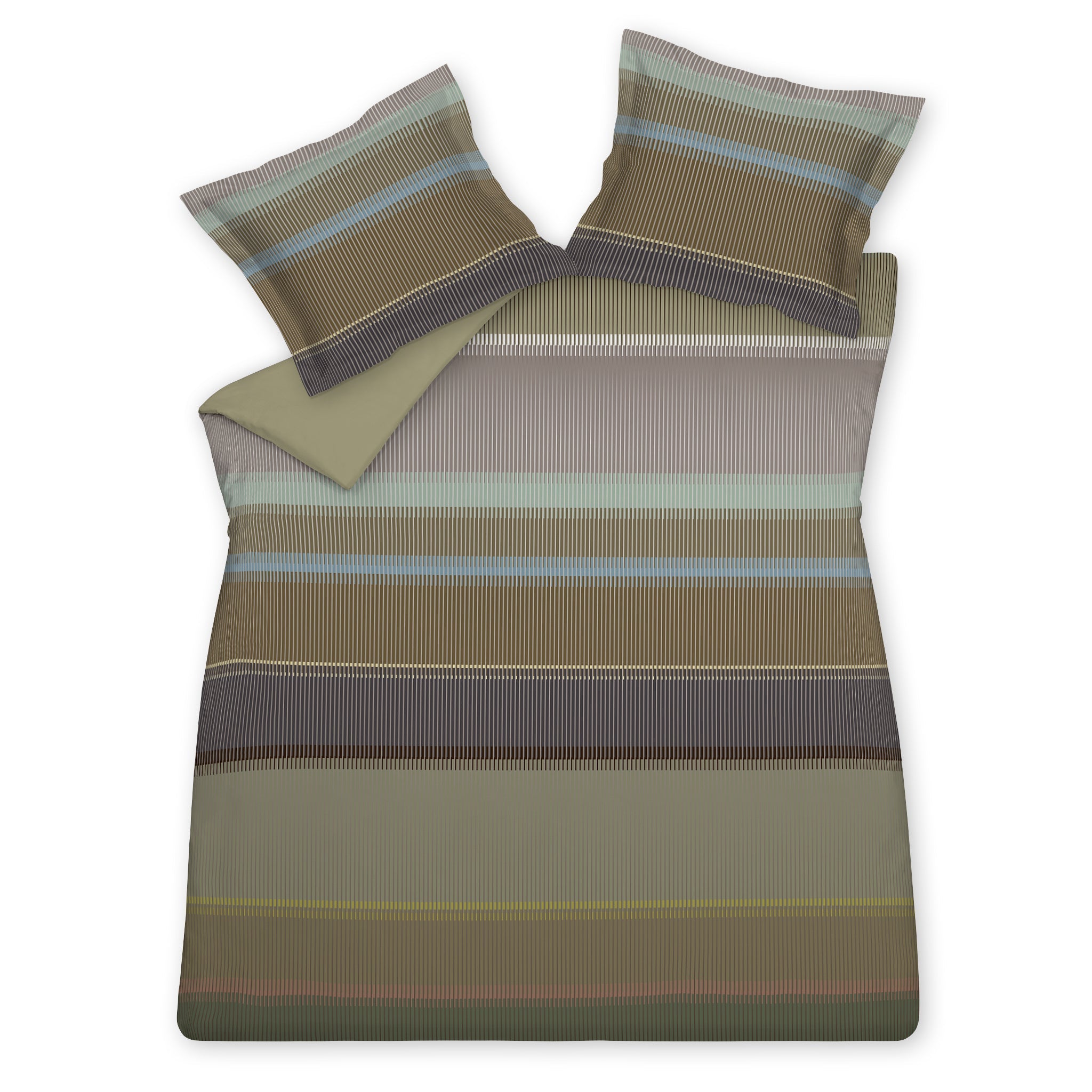 Dekbedovertrek Dashy Multi   240 x 200 220 cm   Groen   Satijnkatoen