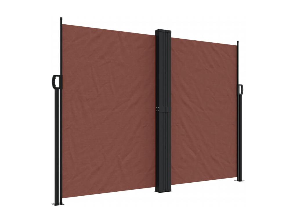 Toldo lateral retráctil marrón 180x600 cm