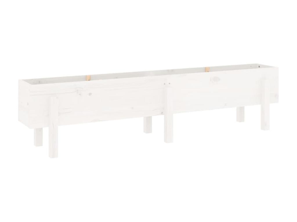 Arriate Decoromantico levado de jardín madera maciza pino blanco 160x30x38cm