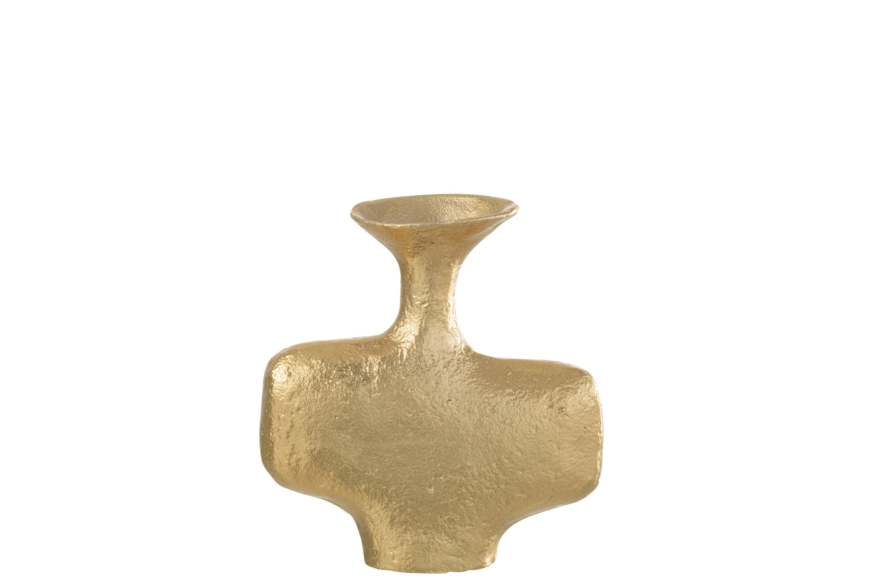 J-Line vaas Moderna - aluminium - goud - 21 cm hoog