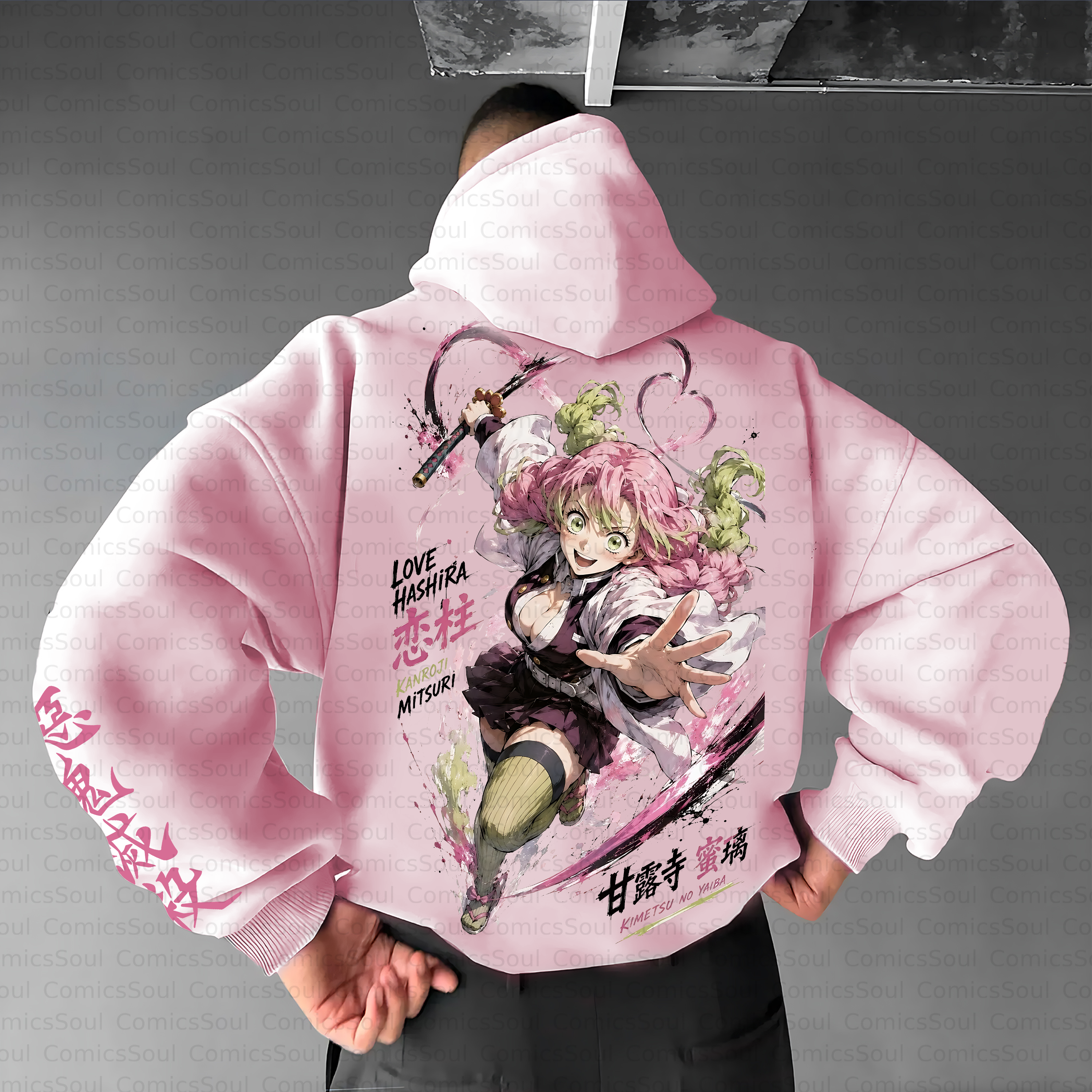 Unisex Anime Inspired Vintage Plush Hoodie 3051054 TeeThreads Sustain the Scene with Custom Apparel