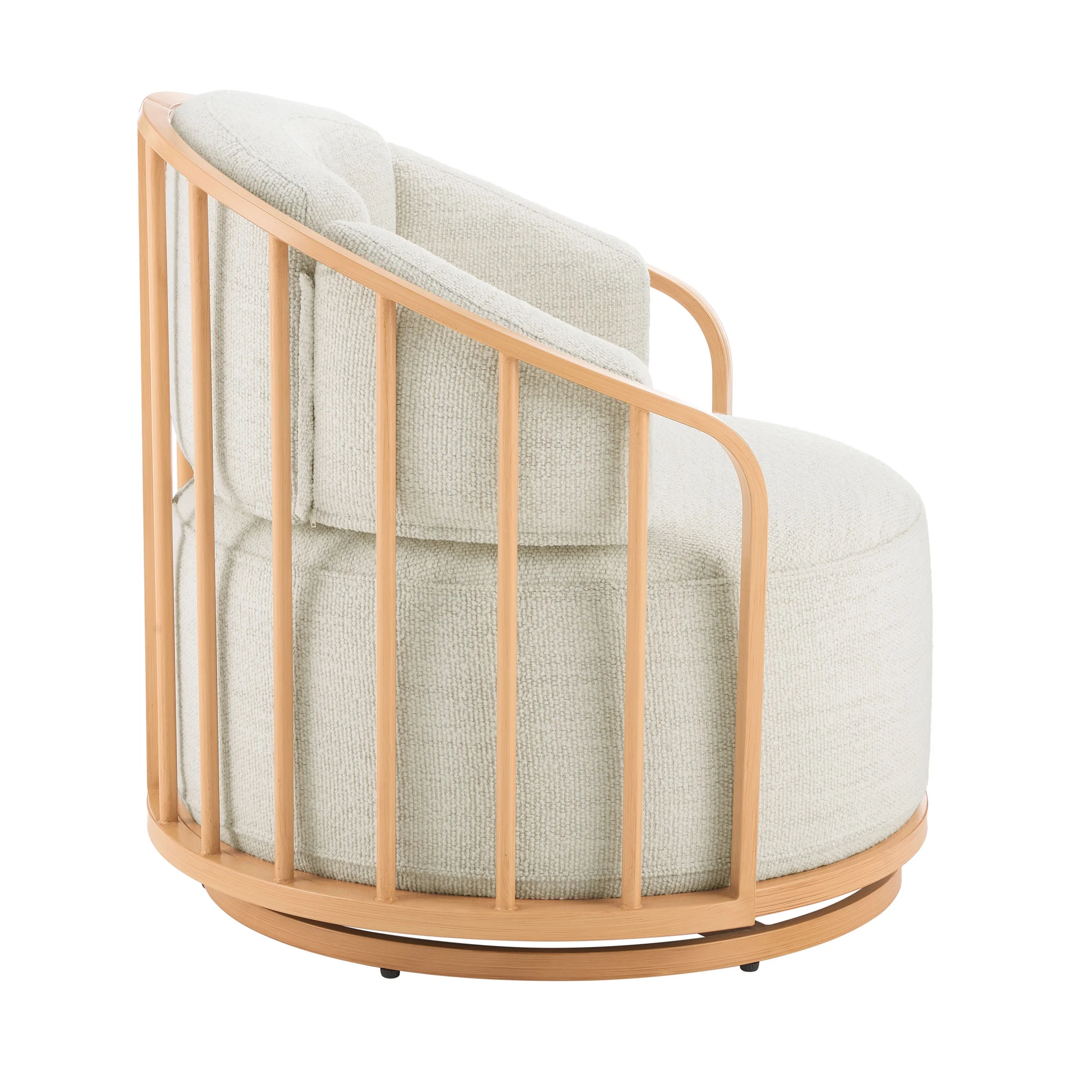 Better Homes & Gardens Lillian Swivel Birdcage Accent Chair, Cream Linen - Image 30