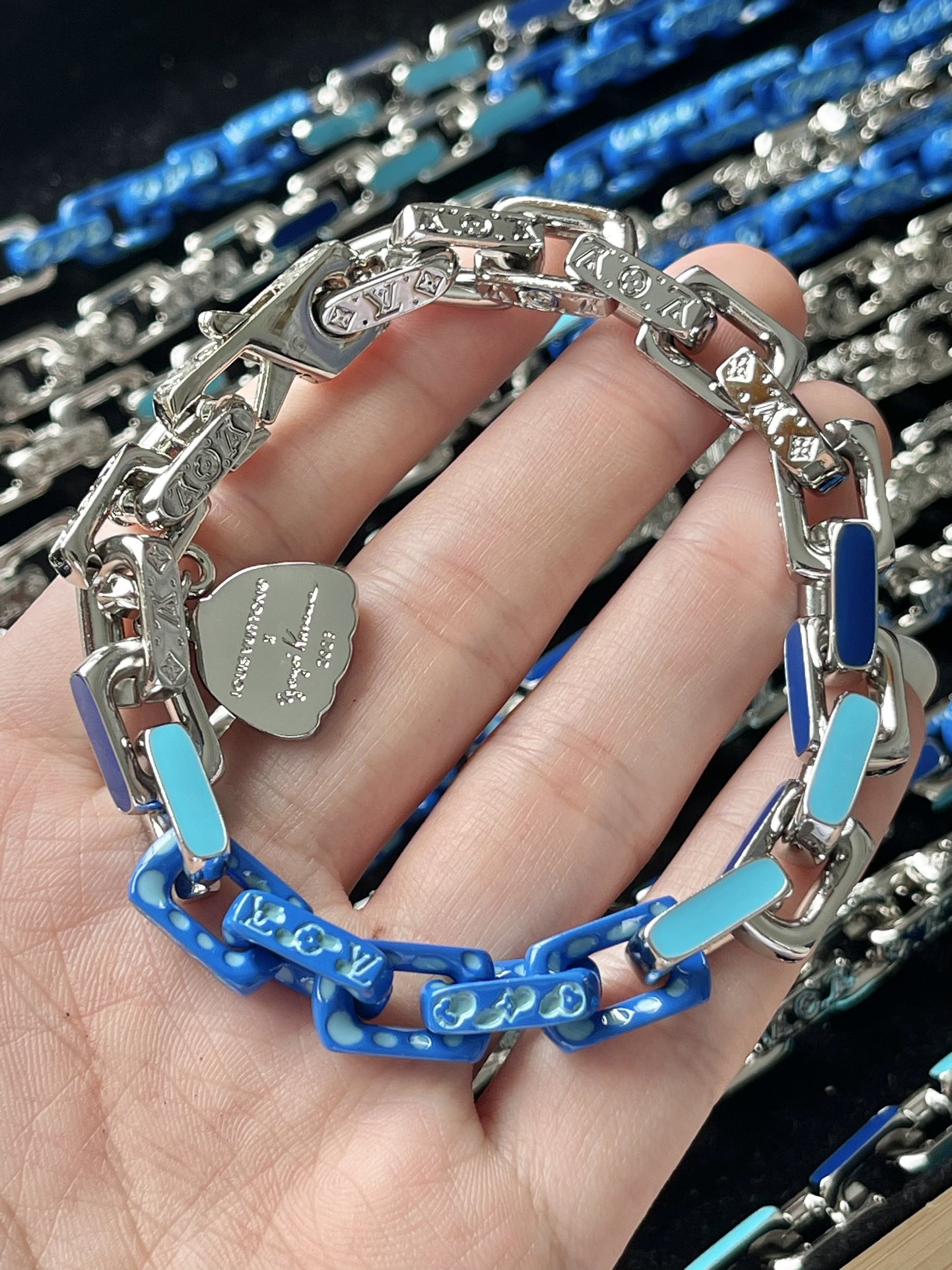 Louis Vuitton Mixed Color Chunky Bracelet Men - Original Replica Club