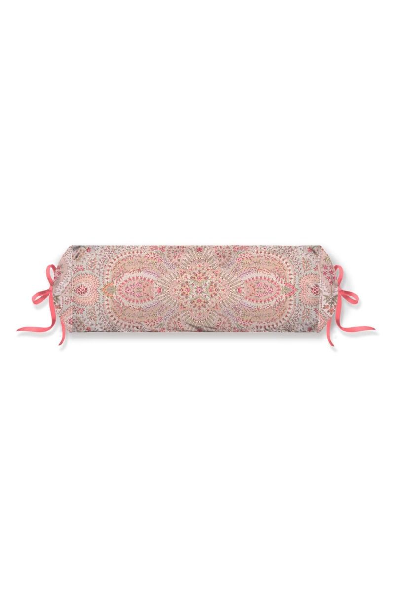 Roll Cushion Moon Flower Light Pink