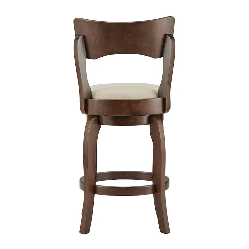 Lyla 24-Inch Brown Swivel Counter Stool by iNSPIRE Q Classic
